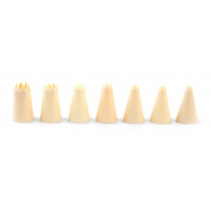 Polypropylene Icing Tips, Serrated, 3-5-7-9-11-13-15