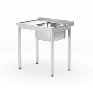 Sink with Shelf, Right Side, 800x600x850mm
