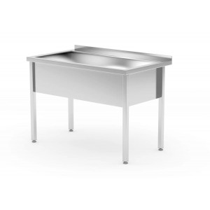 Table with Wash Trough, Welded, 1000x700x850mm