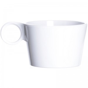 Skodelica za Kavo, Polikarbonat, Bela, 150ml