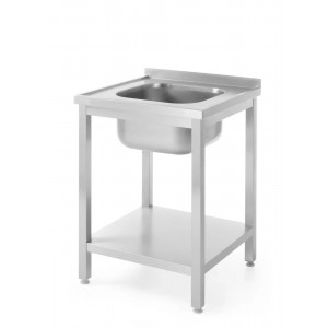 Table with Sink and Shelf, 600x600x850mm