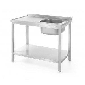Sink with Shelf, Right Side, 1000x600x850mm
