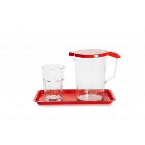 Set: Vrč s Pokrovom 750ml, Kozarec 340ml in Pladenj 267x134mm