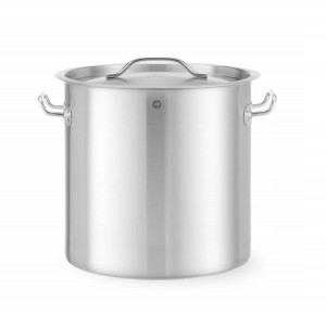 Visok Lonec za Kuhanje s Pokrovom, 21L, Nerjaveče Jeklo, 300x300mm