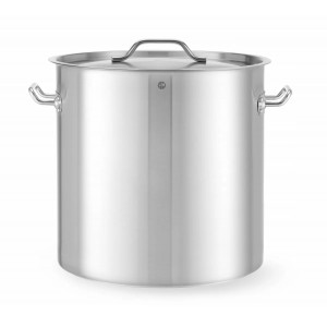 Visok Lonec za Kuhanje s Pokrovom, 50L, Nerjaveče Jeklo, 400x400mm