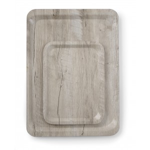 Servirni Pladenj z Lesenim Dizajnom, Nedrseč, 330x430mm