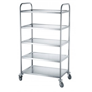 Kolica za Posluživanje s 5 Polica, 905x585x1545mm